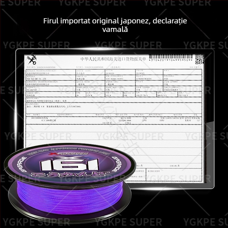 Linii principale de pescuit Zhen's, material PE, tracțiune puternică, 100 tăvi