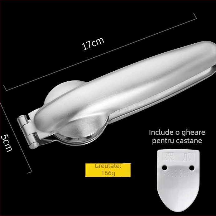 Deschizător de castane și curățitor cu clemă încrucișată, oțel inoxidabil, design modern minimalist, origine Yangjiang, lansat în primăvara 2017