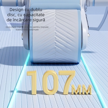 Roată abdominală cu două roți, revenire automată, modelul 002, greutate 1,88 kg, nepliabilă, pentru antrenament acasă și la birou