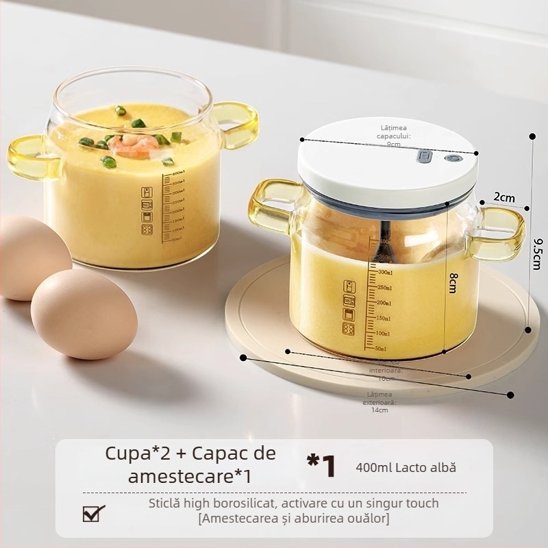 Youqin tel de ouă multifuncțional, electric, complet automat, cu cană de amestec și vas pentru aburi