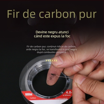 Linie Principală Pinsen din Carbon – Linie de Pescuit cu Rezistență Înaltă, 50m/100m, Fibră de Carbon
