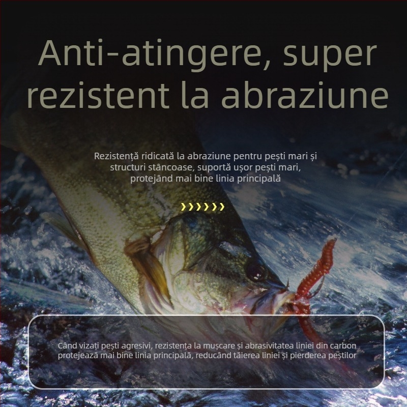 Linie Principală Pinsen din Carbon – Linie de Pescuit cu Rezistență Înaltă, 50m/100m, Fibră de Carbon