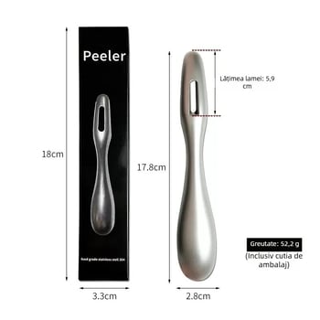 Curățător de fructe și cartofi pentru bucătărie - oțel inox 304, corp din aliaj de aluminiu îngroșat, multifuncțional, design modern