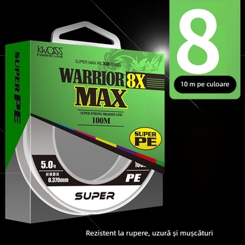 Linie principală, PE împletită cu 8 fire, 100 m, rezistență înaltă, pachet de 200 buc.