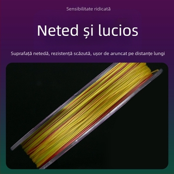 Linie principală, PE împletită cu 8 fire, 100 m, rezistență înaltă, pachet de 200 buc.