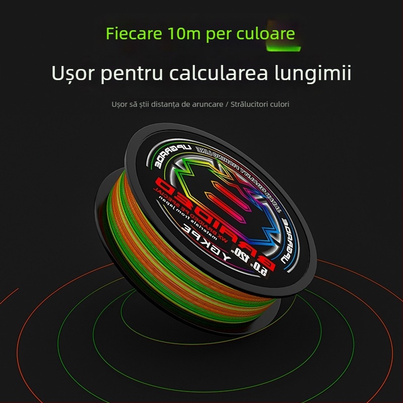 BKUMAN Linie principală PE, 8 fire, 3-33 kg test, aruncare la distanță