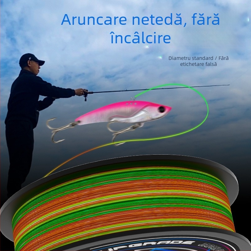 BKUMAN Linie principală PE, 8 fire, 3-33 kg test, aruncare la distanță