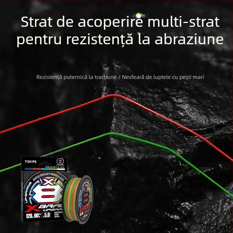 BKUMAN Linie principală PE, 8 fire, 3-33 kg test, aruncare la distanță