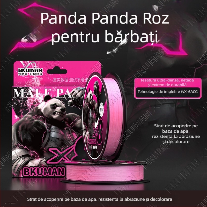 BKUMAN linie principală de pescuit, fir PE cu 8 fire, rezistență 3–33 kg, linie netedă pentru aruncări la distanță