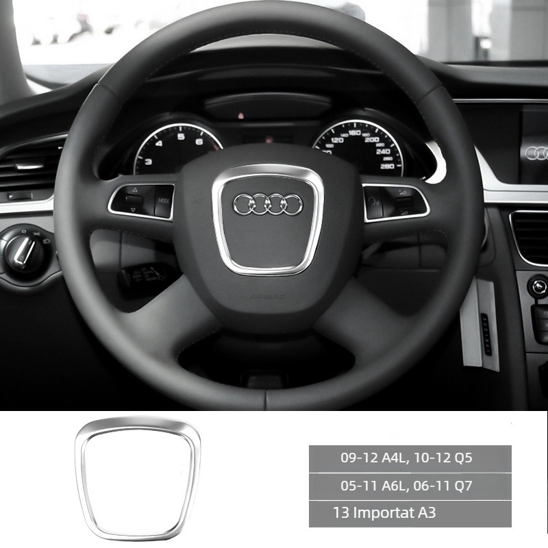Inel decorativ din aluminiu pentru volan pentru Audi A3/A4L/A5/A6L/A7/Q3/Q5/Q7 – accesoriu interior