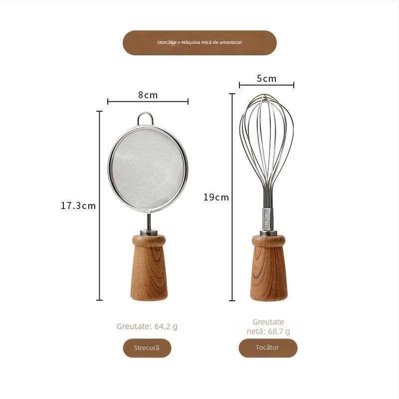 Set de unelte pentru hrănire bebeluți, cu mâner PP — design modern minimalist, lansat în 2023, brand Unique.