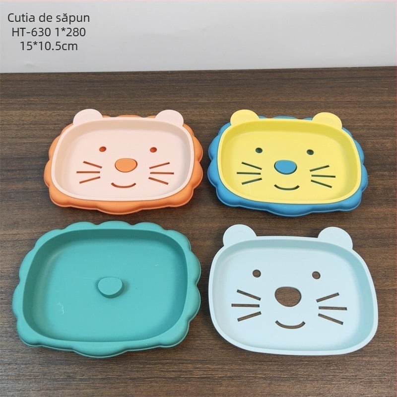 Recipient de săpun din plastic, dublu nivel, fără cusături, cu cârlig autoadeziv pentru baie, marcă Lemi, 240–250 bucăți