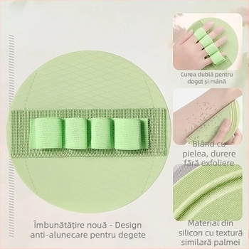 Perie de duș pentru masaj, siliconică, exfoliere puternică, nedureroasă și durabilă, utilizare universală.
