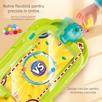 Joc de pinball pe masă pentru joacă în familie — construcție din plastic, stimulează coordonarea mână-ochi, dezvoltarea cognitivă și interacțiunea pentru copii între 0 și 14 ani