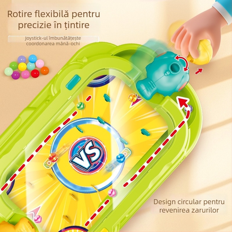 Joc de pinball pe masă pentru joacă în familie — construcție din plastic, stimulează coordonarea mână-ochi, dezvoltarea cognitivă și interacțiunea pentru copii între 0 și 14 ani