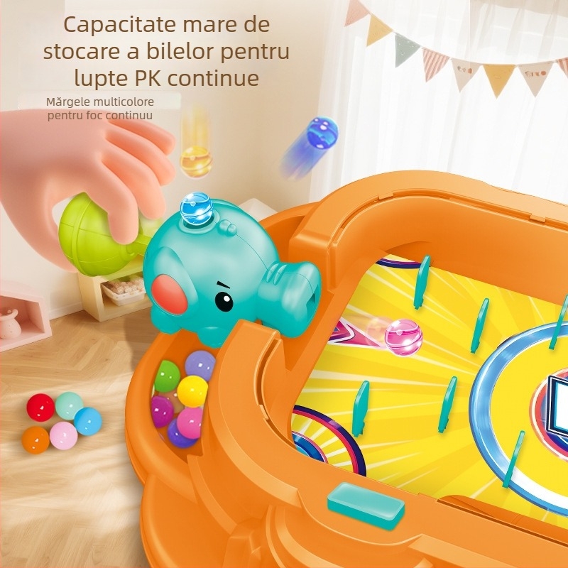 Joc de pinball pe masă pentru joacă în familie — construcție din plastic, stimulează coordonarea mână-ochi, dezvoltarea cognitivă și interacțiunea pentru copii între 0 și 14 ani
