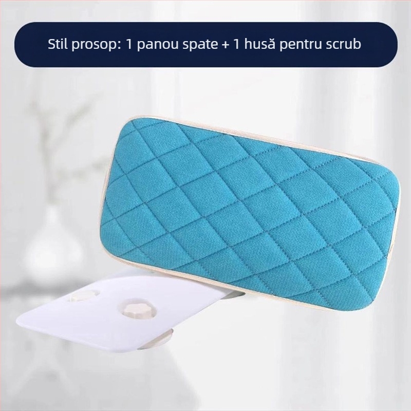 Perie pentru spate cu mâner lung, perie de duș montată pe perete cu peri moi