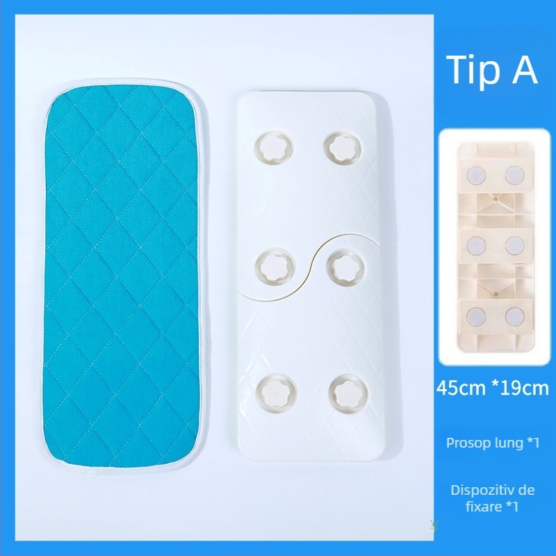 Perie pentru spate cu mâner lung, perie de duș montată pe perete cu peri moi