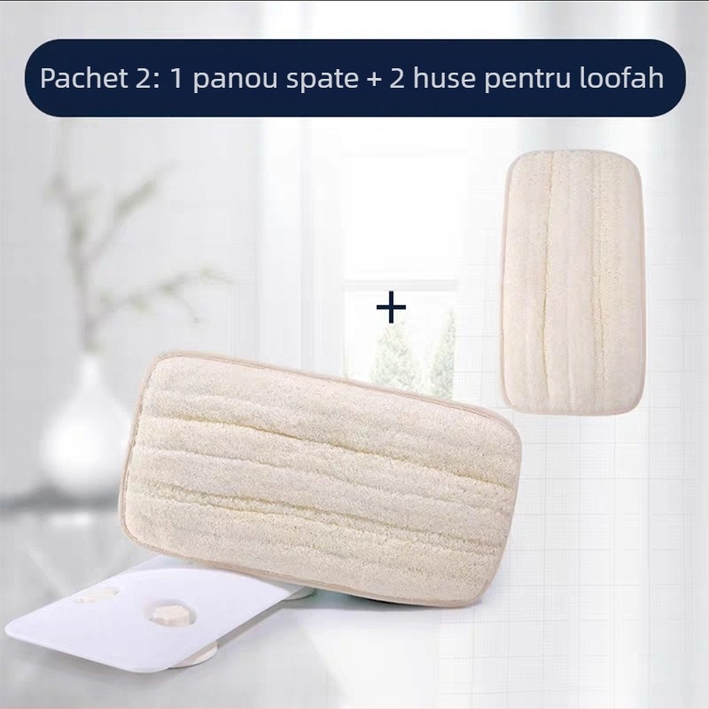 Perie pentru spate cu mâner lung, perie de duș montată pe perete cu peri moi