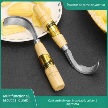 Cuțit special jackfruit pentru deschiderea, curățarea și îndepărtarea miezului – lamă metalică, Toyokawa, logo personalizabil, design modern minimalist