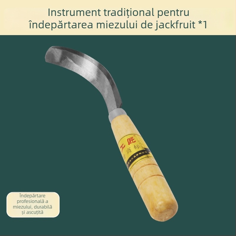 Cuțit special jackfruit pentru deschiderea, curățarea și îndepărtarea miezului – lamă metalică, Toyokawa, logo personalizabil, design modern minimalist