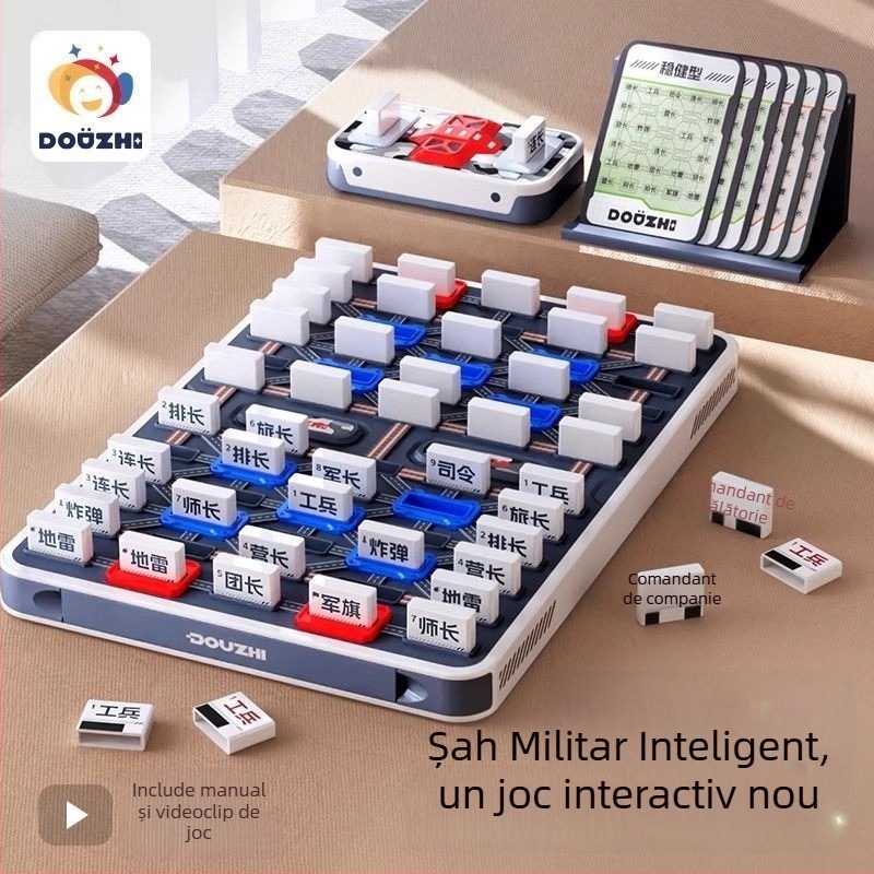 Funny plastic – șah militar inteligent pentru copii – joc de masă pentru dezvoltare intelectuală