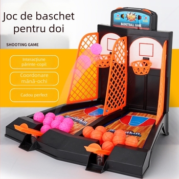 Launcher de baschet pe masă pentru degete – Jucărie interactivă multiplayer (din plastic; pentru copii 4–6 ani; utilizare în interior)