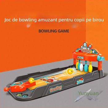 Joc de bowling pe masă pentru copii — plastic, pentru interior, vârsta 4–6 ani, ambalaj cu cutie colorată, certificare 3C: 2020152205029667.