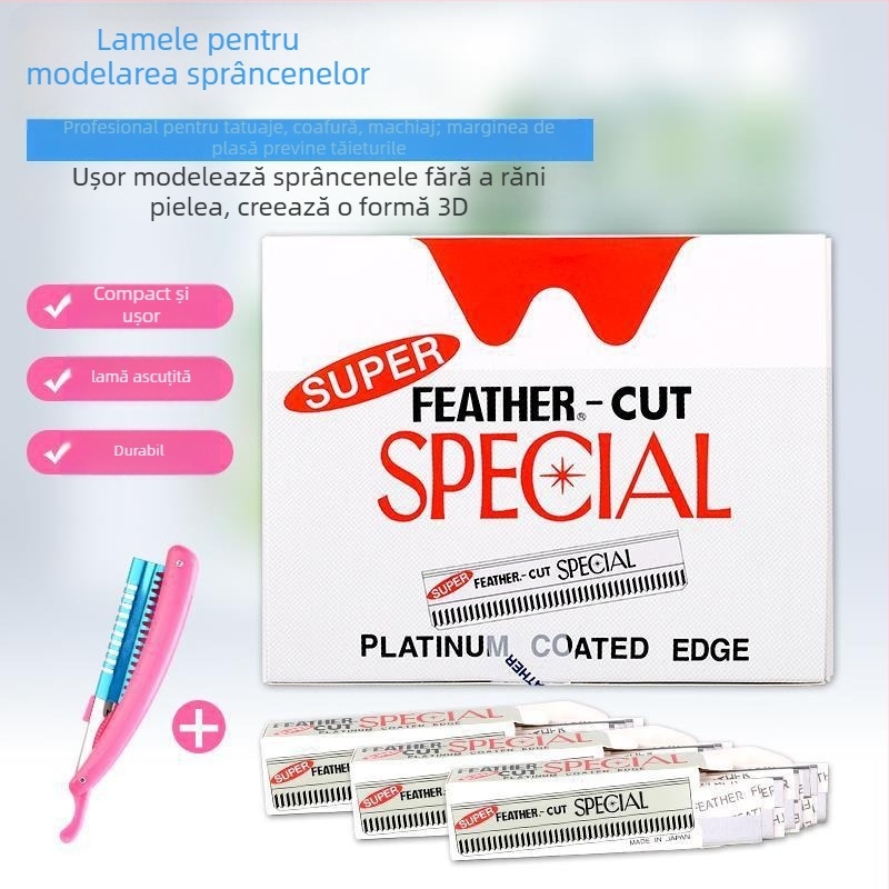 Trimmer pentru sprâncene, lamă din oțel inoxidabil, neimportat, marcă Other, instrument profesional pentru modelarea sprâncenelor