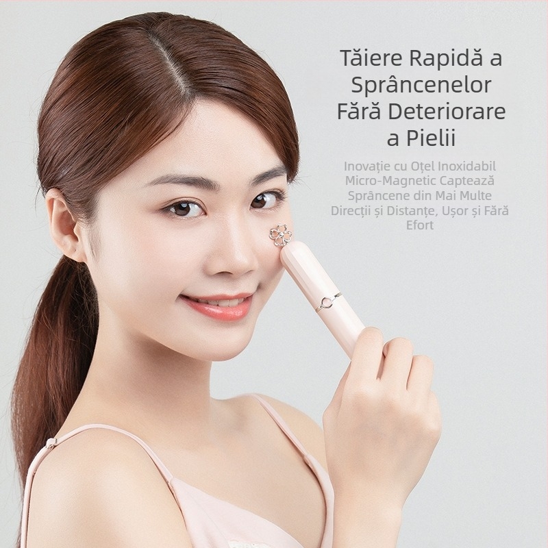 Trimmer electric de sprâncene stil pix – anti-zgârieturi, alimentare USB, corp ABS, pentru începători, uz casnic