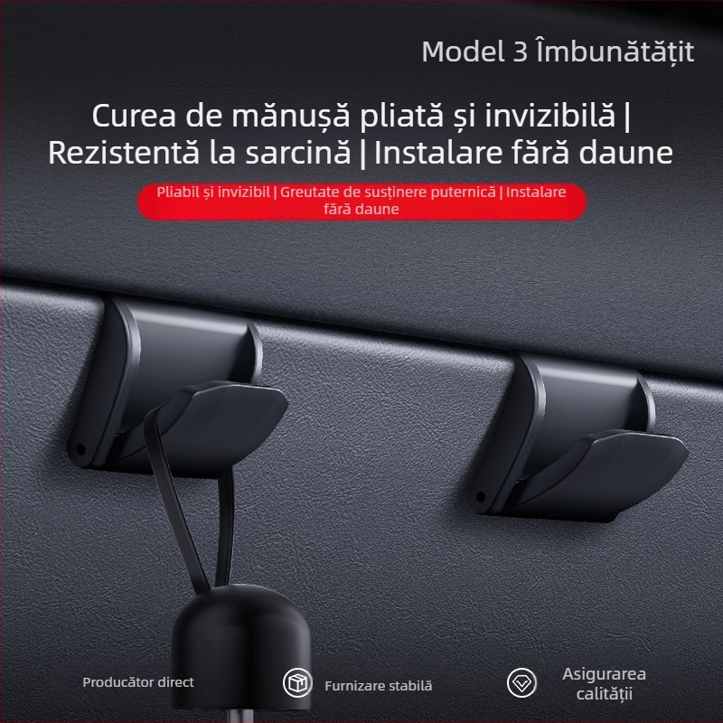 YZ ABS Suport Cârlig pentru Panoul de Instrumente – Tesla Refreshed Model 3/Y/YL, Panoul Interior al Ușii, Montaj Snap