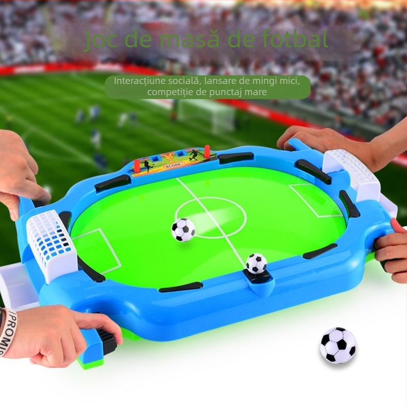 Fotbal de masă pentru doi jucători cu catapultă - jucărie interactivă din plastic pentru copii 4–6 ani
