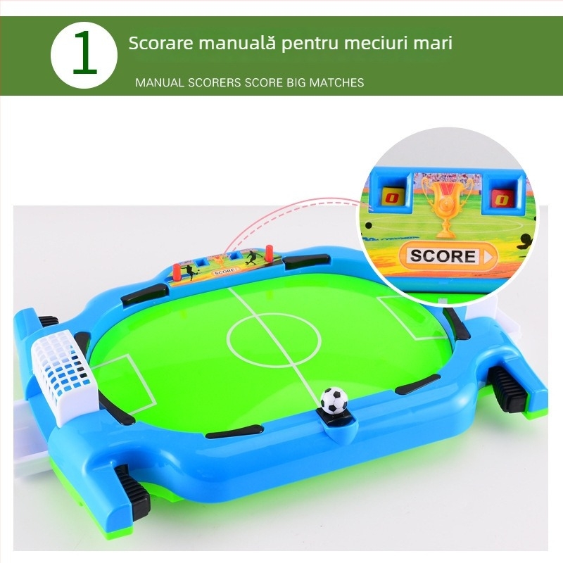 Fotbal de masă pentru doi jucători cu catapultă - jucărie interactivă din plastic pentru copii 4–6 ani