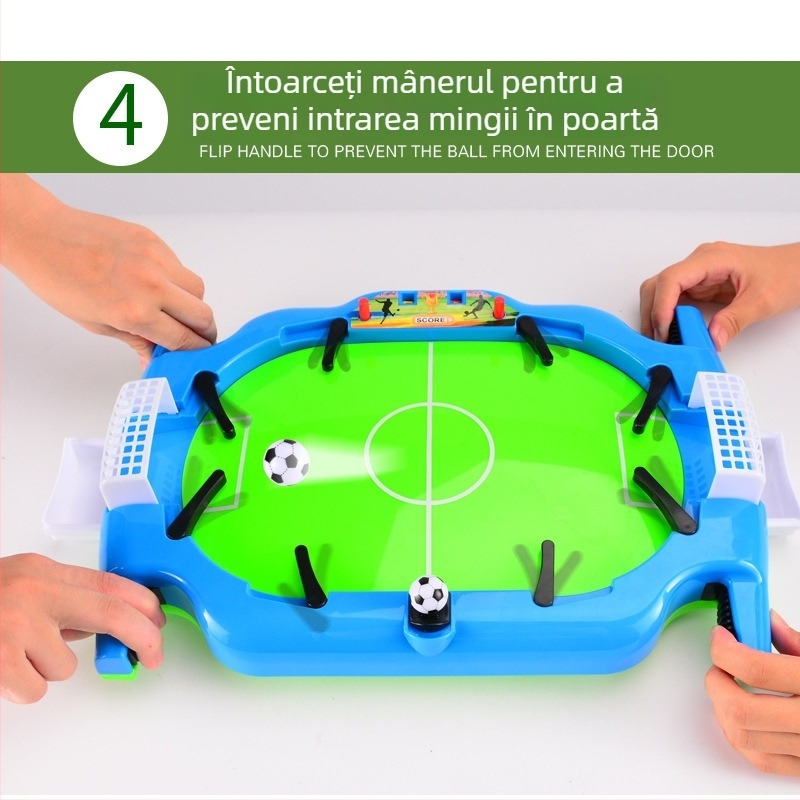 Fotbal de masă pentru doi jucători cu catapultă - jucărie interactivă din plastic pentru copii 4–6 ani