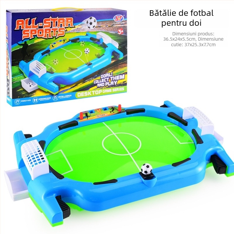 Fotbal de masă pentru doi jucători cu catapultă - jucărie interactivă din plastic pentru copii 4–6 ani