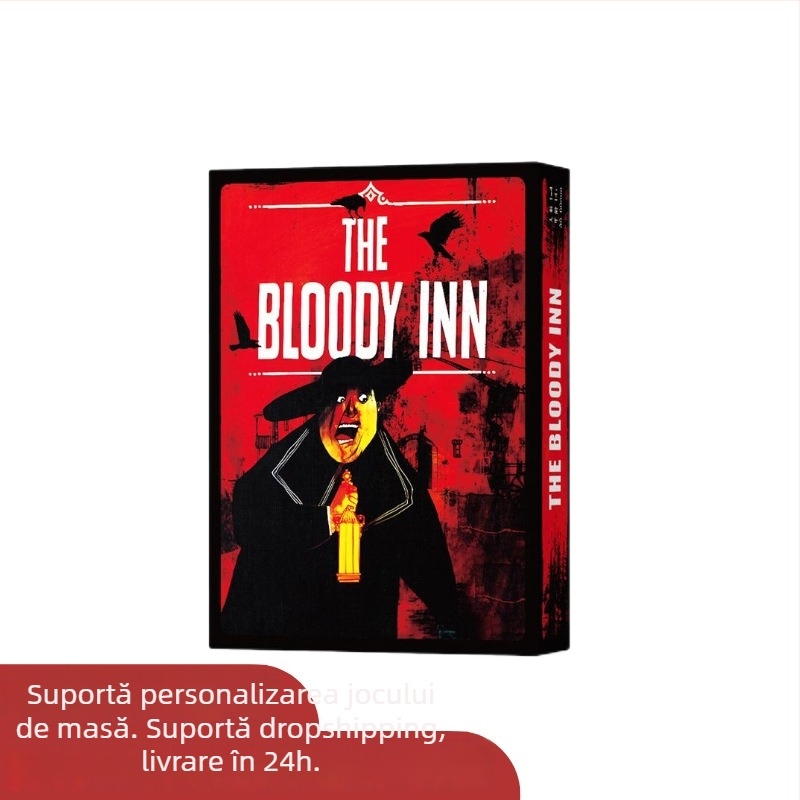Joc de societate cu gestionare a mâinii – Bloody Inn – cărți din hârtie; pentru vârsta 14+; tineri 15–35 ani.