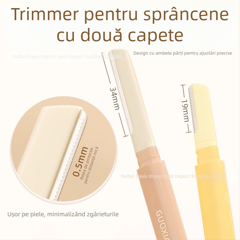 Trimer dublu pentru sprânene pentru bărbați și femei (Brand: guoxiaoniu; Material: oțel inoxidabil și ABS; Origine: Hubei; Clasificare: cuțit de tuns sprânene)