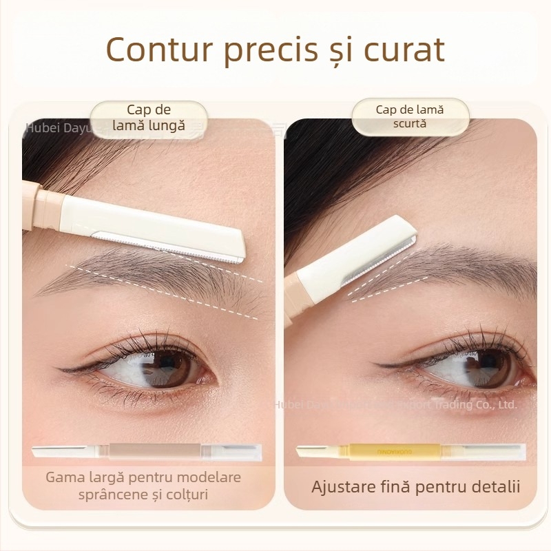 Trimer dublu pentru sprânene pentru bărbați și femei (Brand: guoxiaoniu; Material: oțel inoxidabil și ABS; Origine: Hubei; Clasificare: cuțit de tuns sprânene)