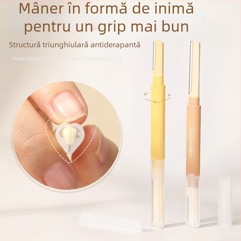 Trimer dublu pentru sprânene pentru bărbați și femei (Brand: guoxiaoniu; Material: oțel inoxidabil și ABS; Origine: Hubei; Clasificare: cuțit de tuns sprânene)