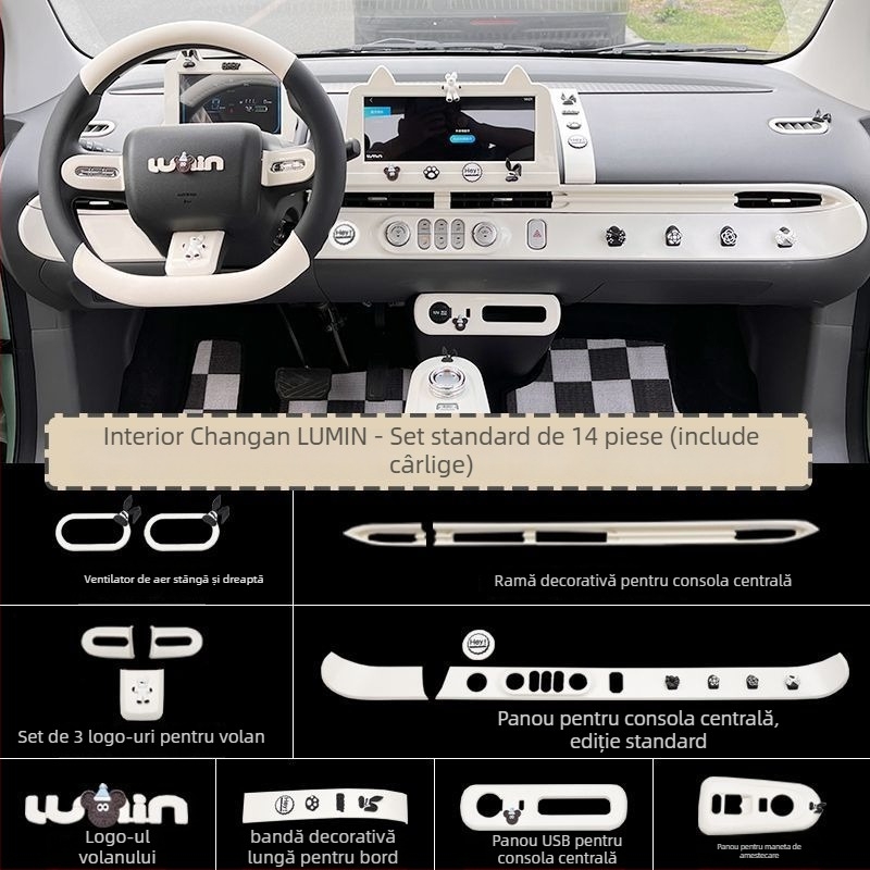 Kit de decorare interioară Changan Lumin – plastic pentru bord și interior, fără logo, cod de produs 517377664180