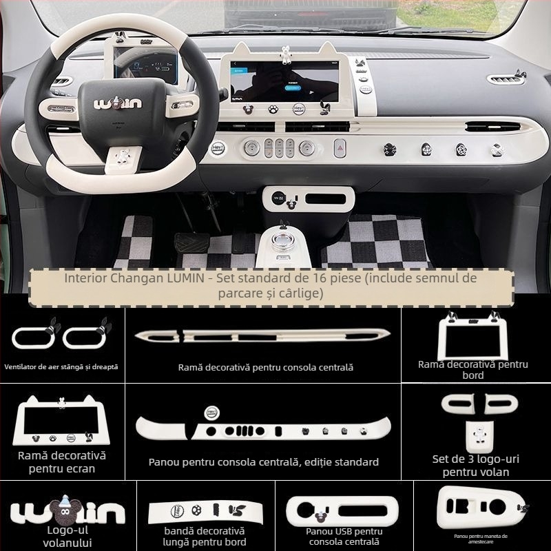 Kit de decorare interioară Changan Lumin – plastic pentru bord și interior, fără logo, cod de produs 517377664180
