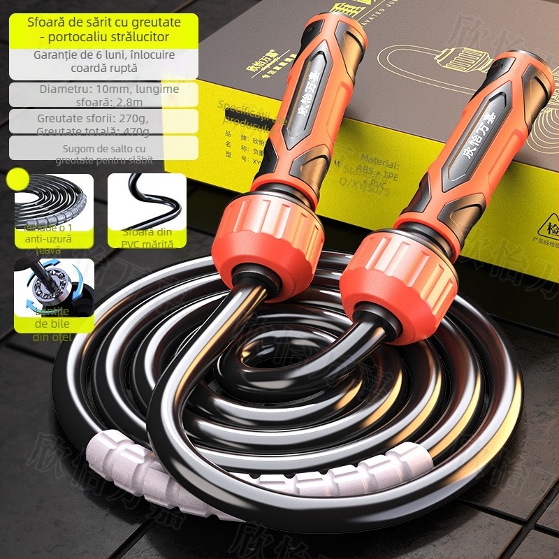 Sfoară de sărit pentru bărbați – grea, groasă, PU, pentru arderea grăsimilor și antrenament de fitness pentru adulți