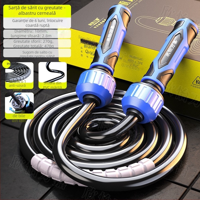 Sfoară de sărit pentru bărbați – grea, groasă, PU, pentru arderea grăsimilor și antrenament de fitness pentru adulți