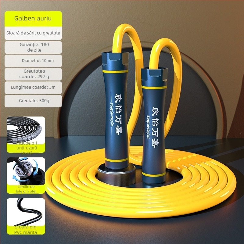 Sfoară de sărit pentru bărbați – grea, groasă, PU, pentru arderea grăsimilor și antrenament de fitness pentru adulți