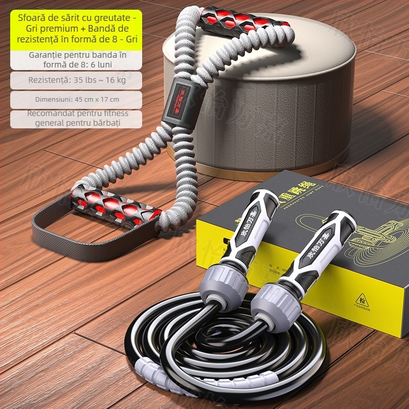 Sfoară de sărit pentru bărbați – grea, groasă, PU, pentru arderea grăsimilor și antrenament de fitness pentru adulți