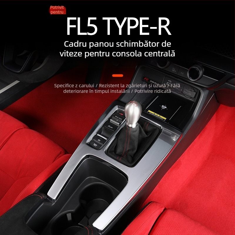 Cadru central interior din ABS pentru Civic FL5 Type-G – decorare a panoului interior, imprimare logo posibil