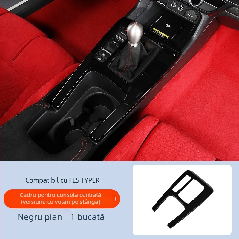Cadru central interior din ABS pentru Civic FL5 Type-G – decorare a panoului interior, imprimare logo posibil