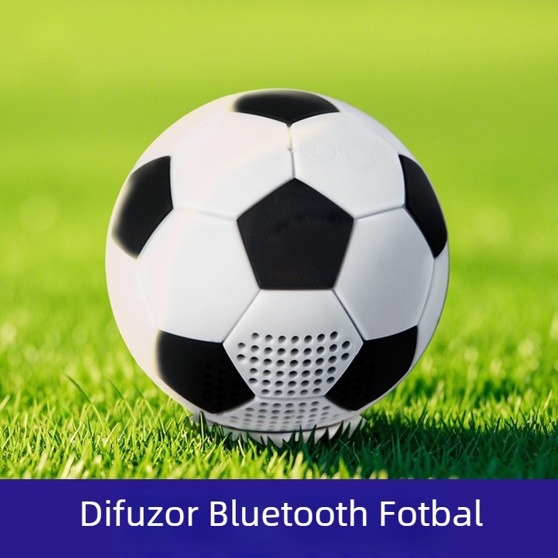 Difuzor Bluetooth fără fir cu temă fotbal – ornament de birou, baterie încorporată 4000–6000 mAh, BT 5.3, 5W, 100 Hz–20 kHz, rază 10 m