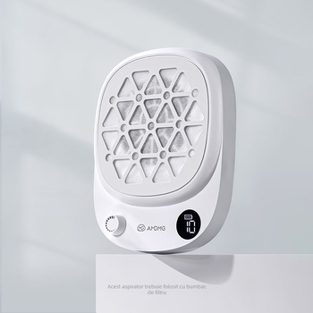 Amdmg Aspirator Silențios Mini pentru Praful de Unghii, cu Aspirație Puternică, Filtru de praf, Pentru Șlefuire și Îndepărtarea Unghiilor