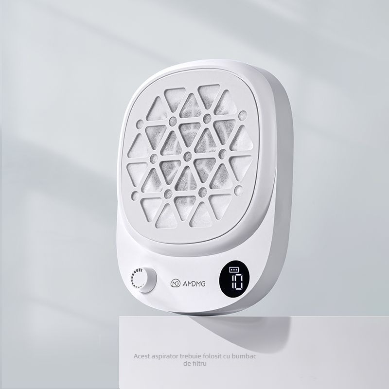 Amdmg Aspirator Silențios Mini pentru Praful de Unghii, cu Aspirație Puternică, Filtru de praf, Pentru Șlefuire și Îndepărtarea Unghiilor